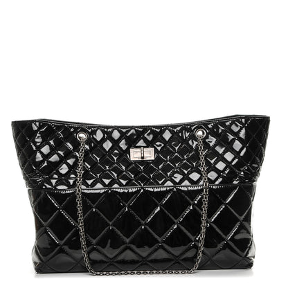 Chanel Patent Quilted Reissue 2.55 Tote Black 1 of 8
