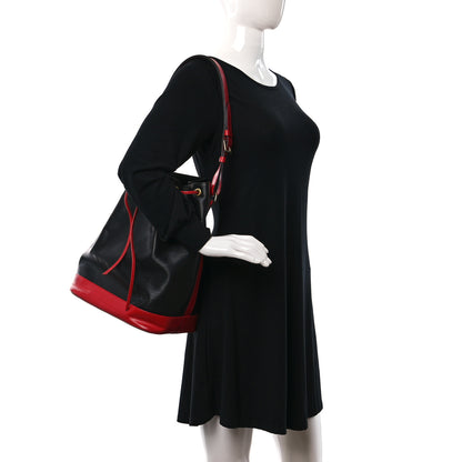 Louis Vuitton Epi Bi-Color Noe Castillan Red Black 2 of 10