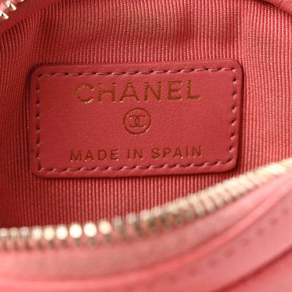 Chanel Caviar Quilted Zip Around Classic Coin Purse Pink 6 of 11