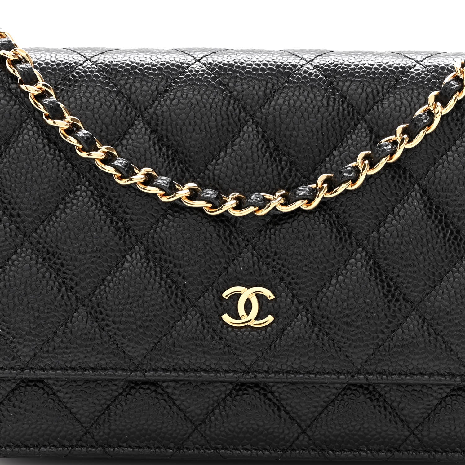 Chanel Caviar Quilted Wallet on Chain WOC Black 9 of 11