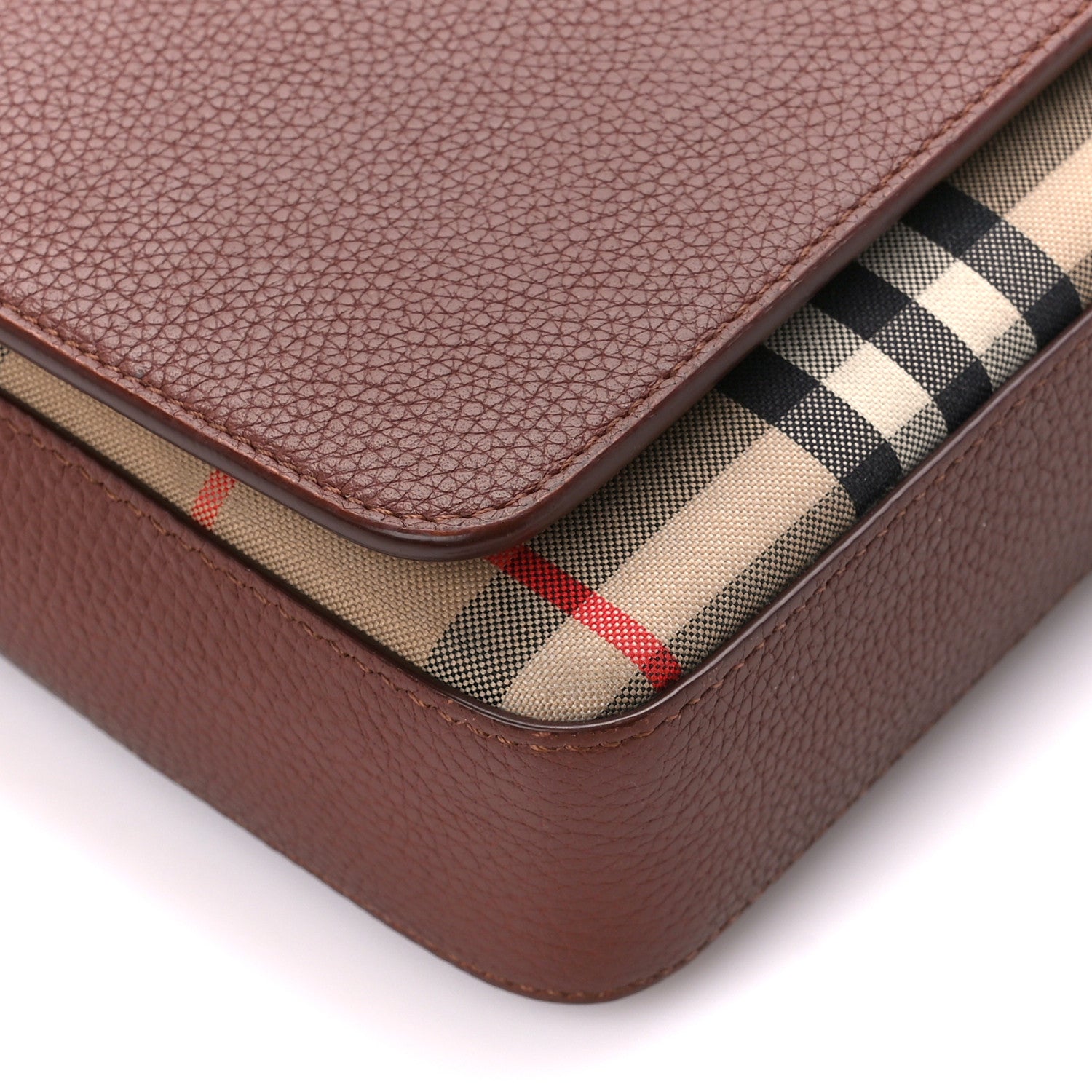 Burberry Grainy Calfskin Vintage Check Hampshire Crossbody Archive Beige Tan 10 of 11