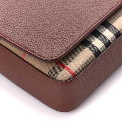 Burberry Grainy Calfskin Vintage Check Hampshire Crossbody Archive Beige Tan 10 of 11