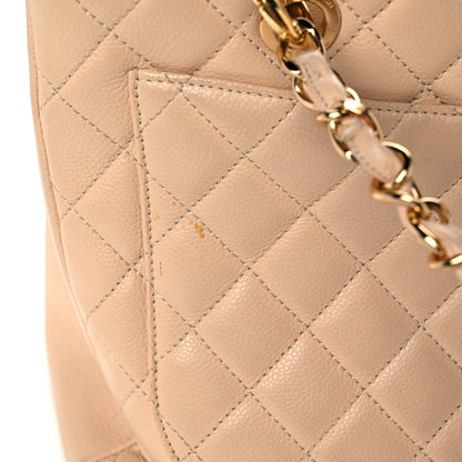 Chanel Caviar Quilted Grand Shopping Tote GST Beige 11 of 13