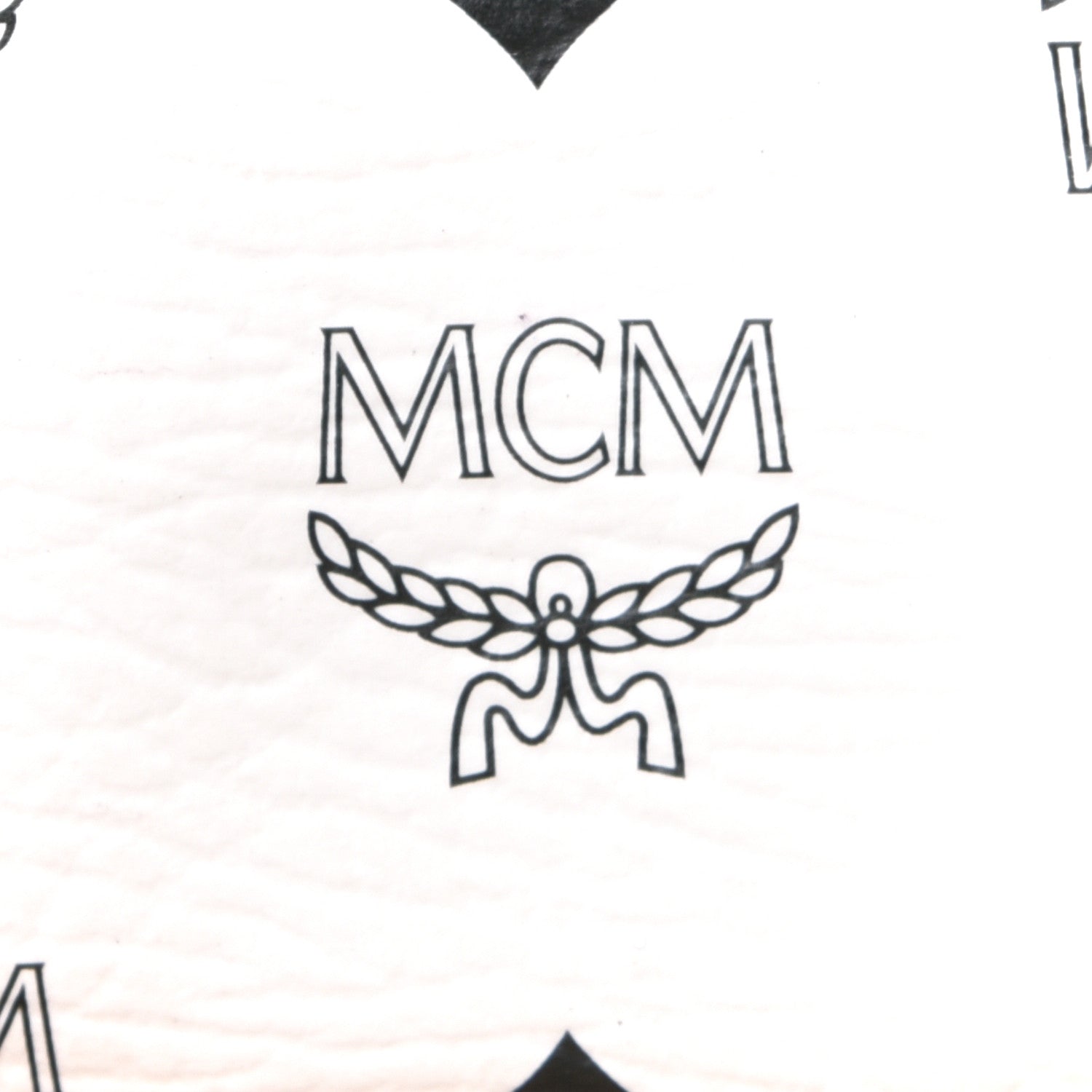 MCM Visetos Tote White Black 9 of 16