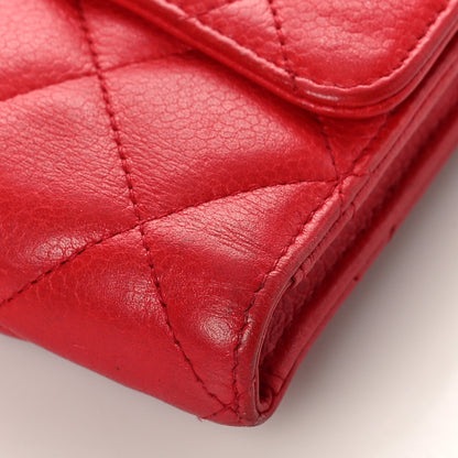 Chanel Caviar Quilted Large Flap Wallet Red 10 of 21