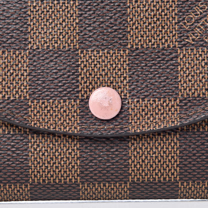 Louis Vuitton Damier Ebene Rosalie Coin Purse Rose Ballerine 7 of 8