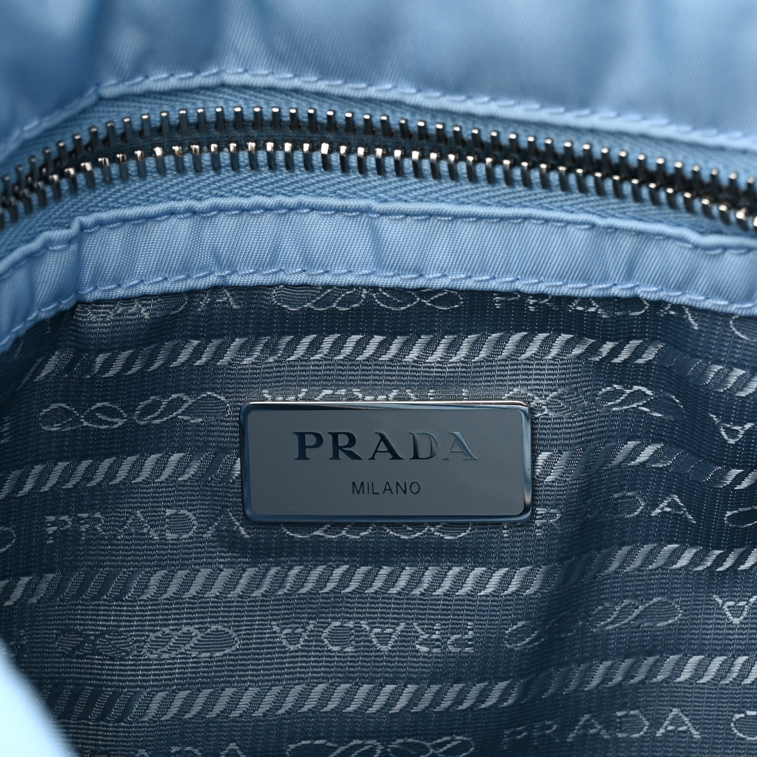 Prada Re-Nylon Quilted Padded Flap Shoulder Bag Celeste 6 of 10