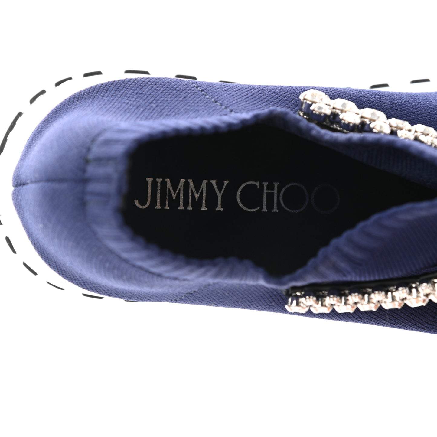 Knit Crystal Pearl Verona Sneaker 36.5 Navy
