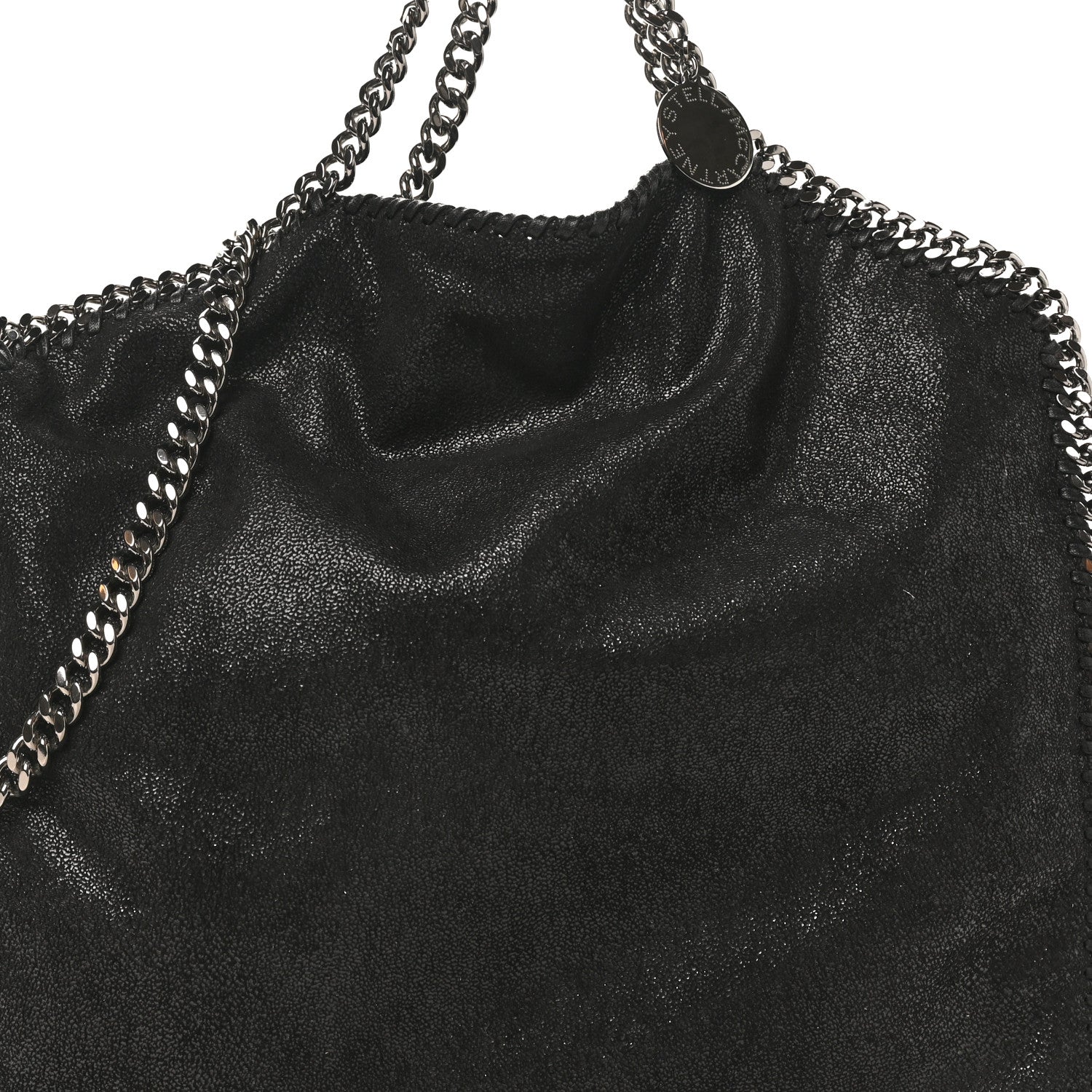 Stella McCartney Shaggy Deer Falabella Fold Over Tote Black 6 of 8