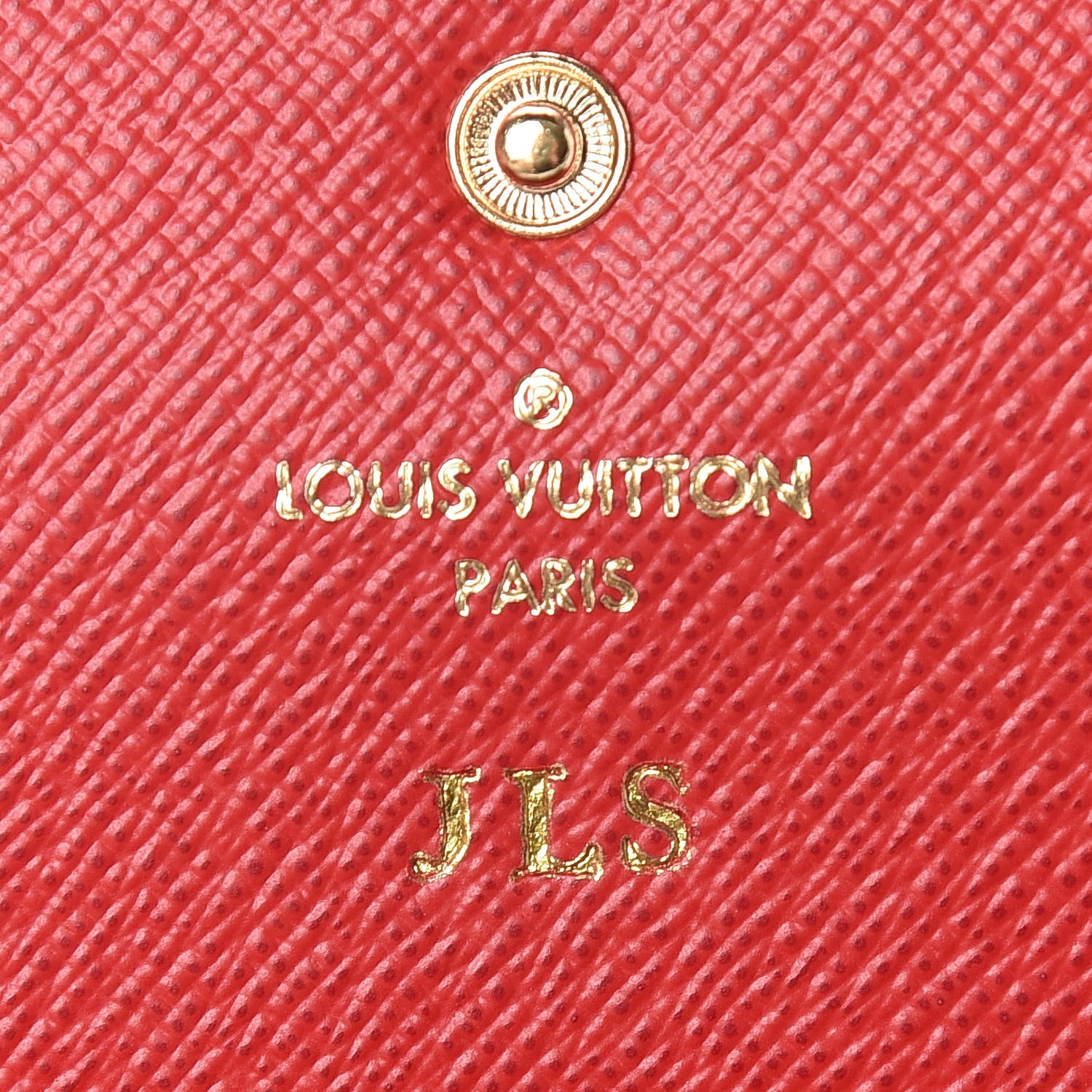 Louis Vuitton Damier Ebene Emilie Wallet Red 6 of 8