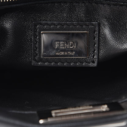 Fendi Nappa Waves Bi-Color Mini Peekaboo Iconic Satchel Black Turchese 6 of 13
