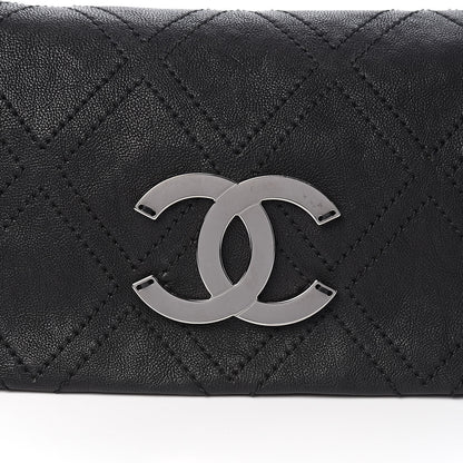 Chanel Calfskin Diamond Stitch Accordion Flap Black 14 of 14