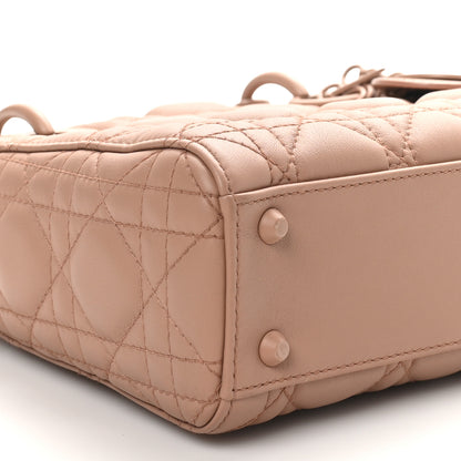 Christian Dior Ultra Matte Calfskin Cannage Mini Lady Dior Light Beige 9 of 12