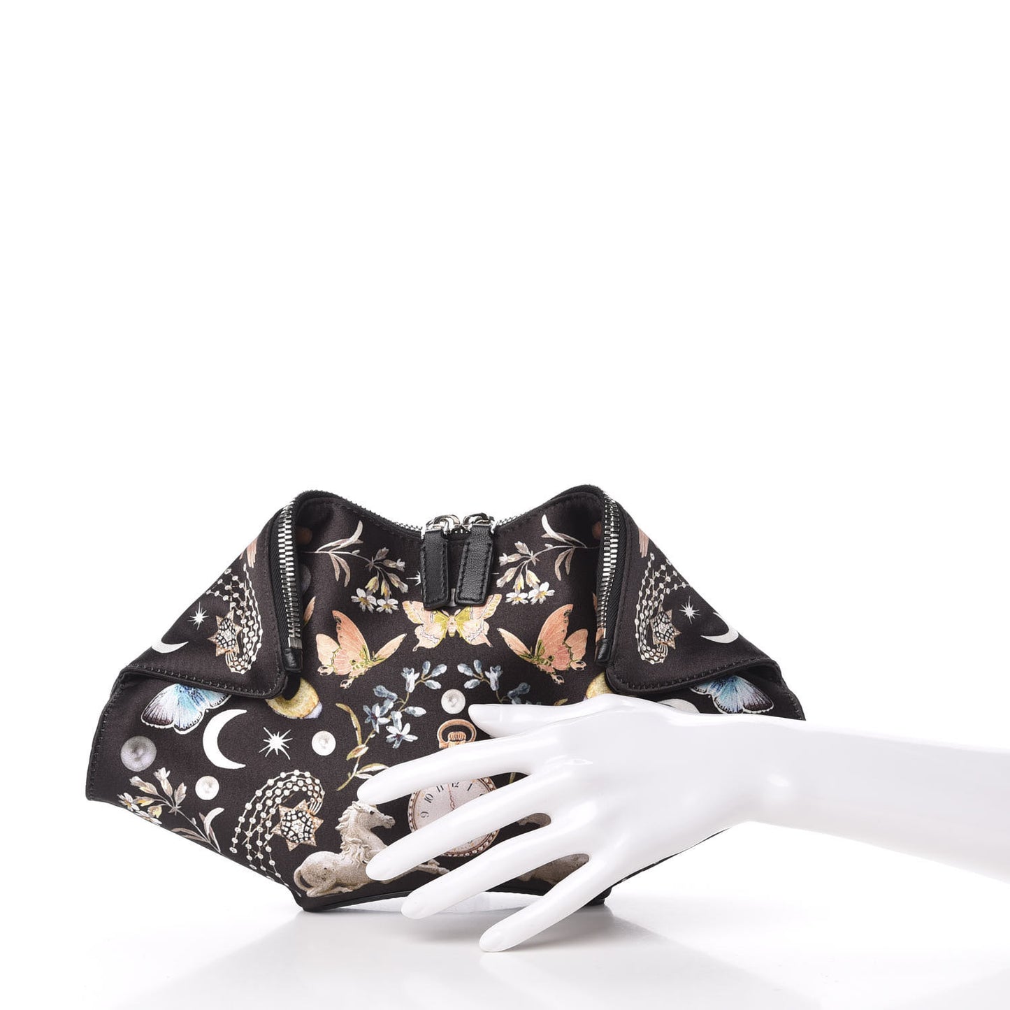 Silk Nocturnal De Manta Clutch Black Multicolor