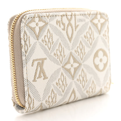 Louis Vuitton Jacquard Since 1854 Zippy Coin Purse Blue 3 of 7