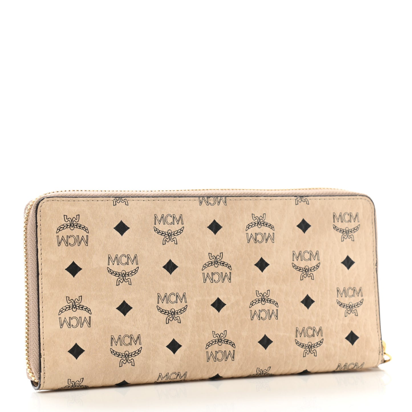 Visetos Large Zip Around Wallet Beige
