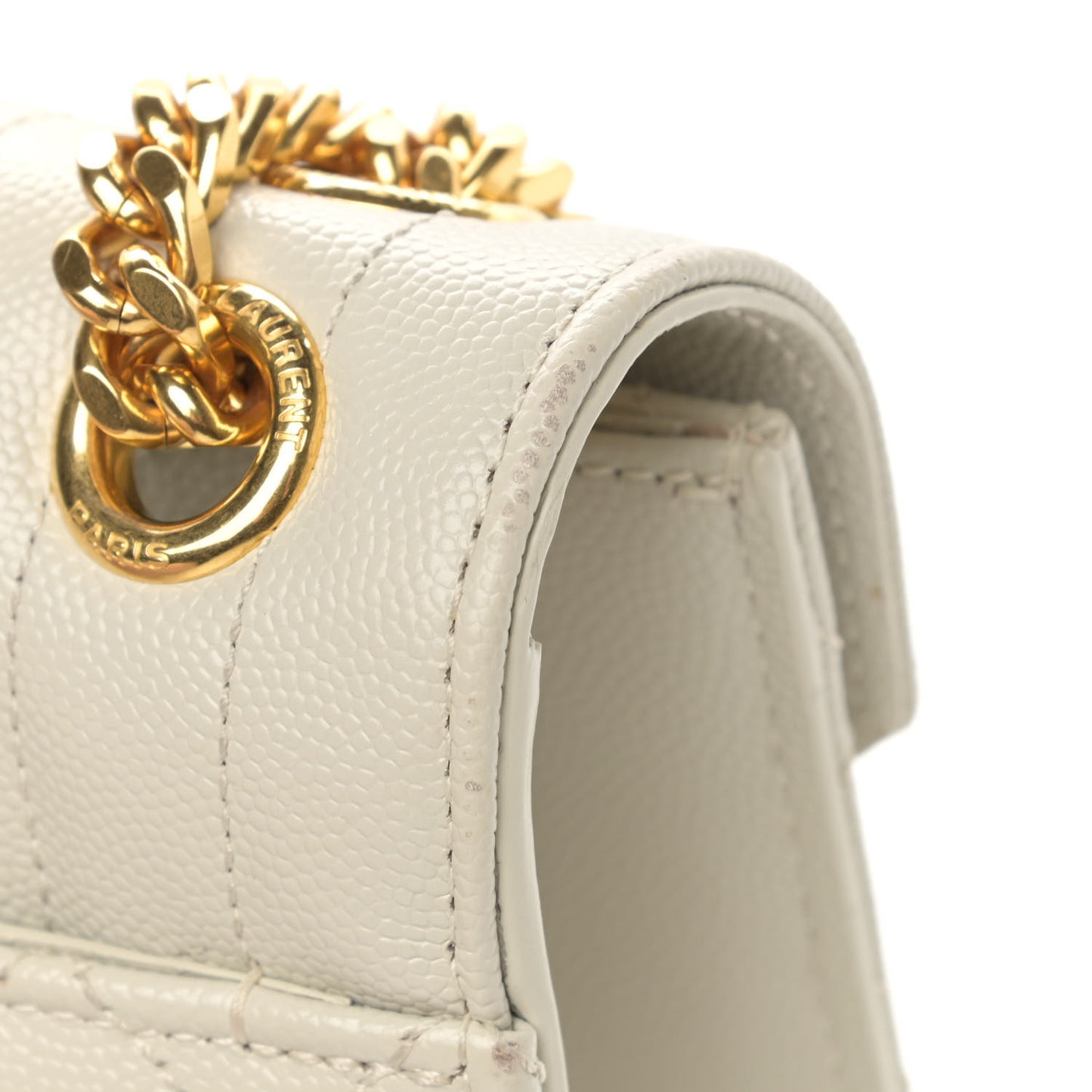 Grain De Poudre Textured Mixed Matelasse Medium Triquilt Monogram Satchel Crema Soft