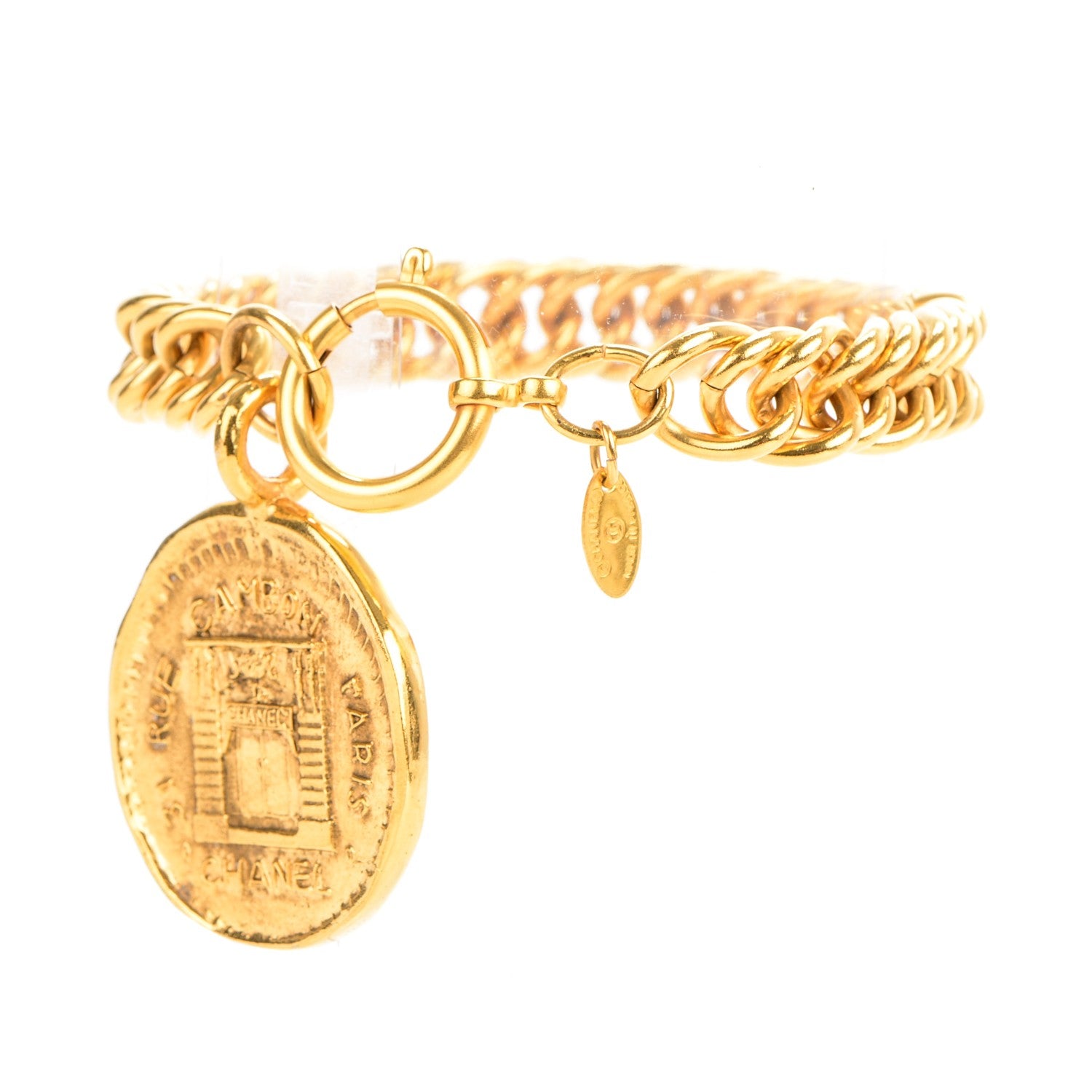 Chanel 31 Rue Cambon Paris Medallion Chain Bracelet Gold 3 of 5