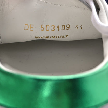 Saint Laurent Calfskin Womens Star Court Sneakers 41 Green Multicolor 8 of 8
