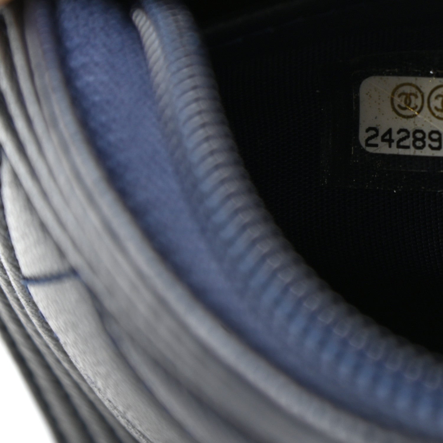 Chanel Caviar Quilted Boy Long Zip Around Wallet Navy 8 of 9