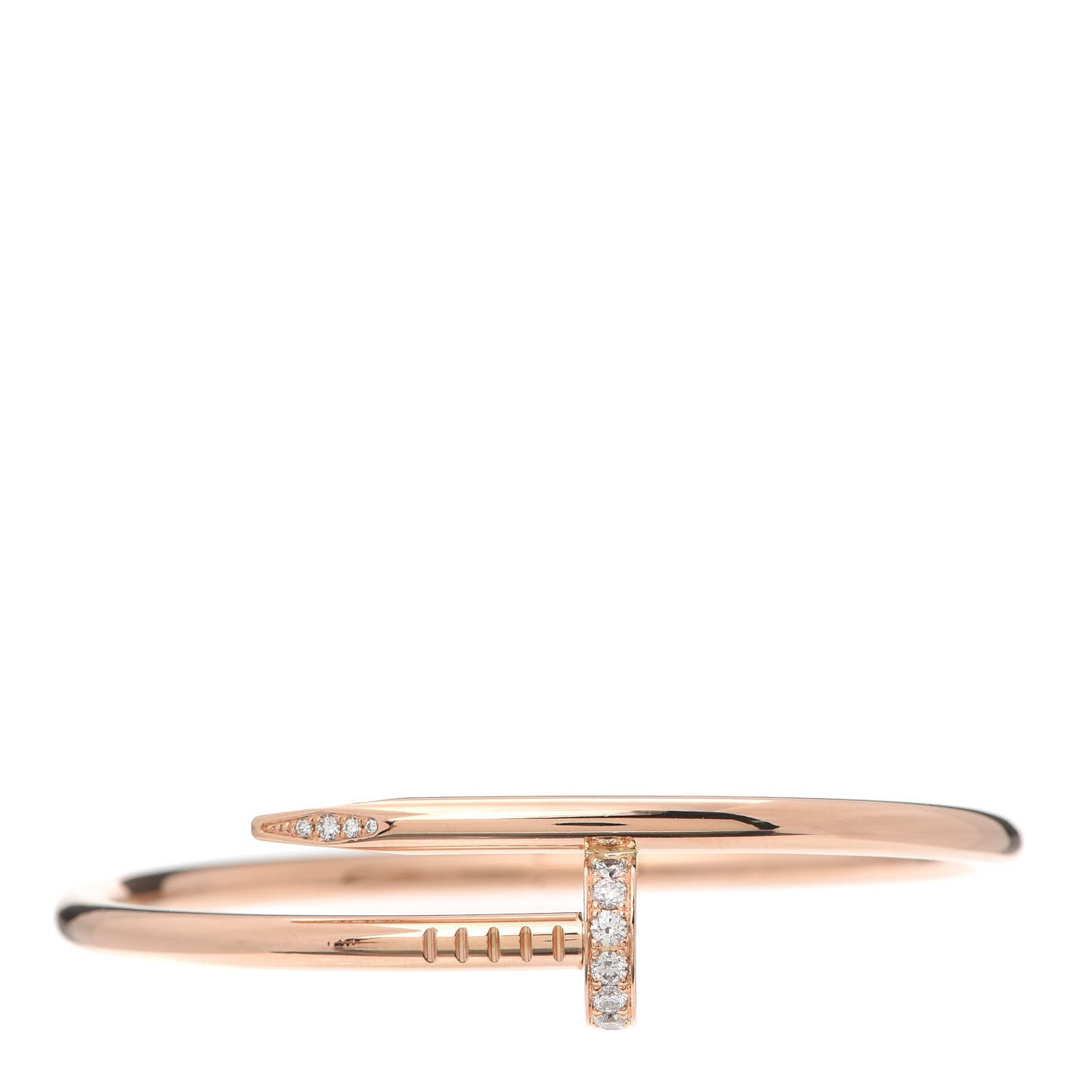 18K Pink Gold Diamond Juste Un Clou Bracelet 16