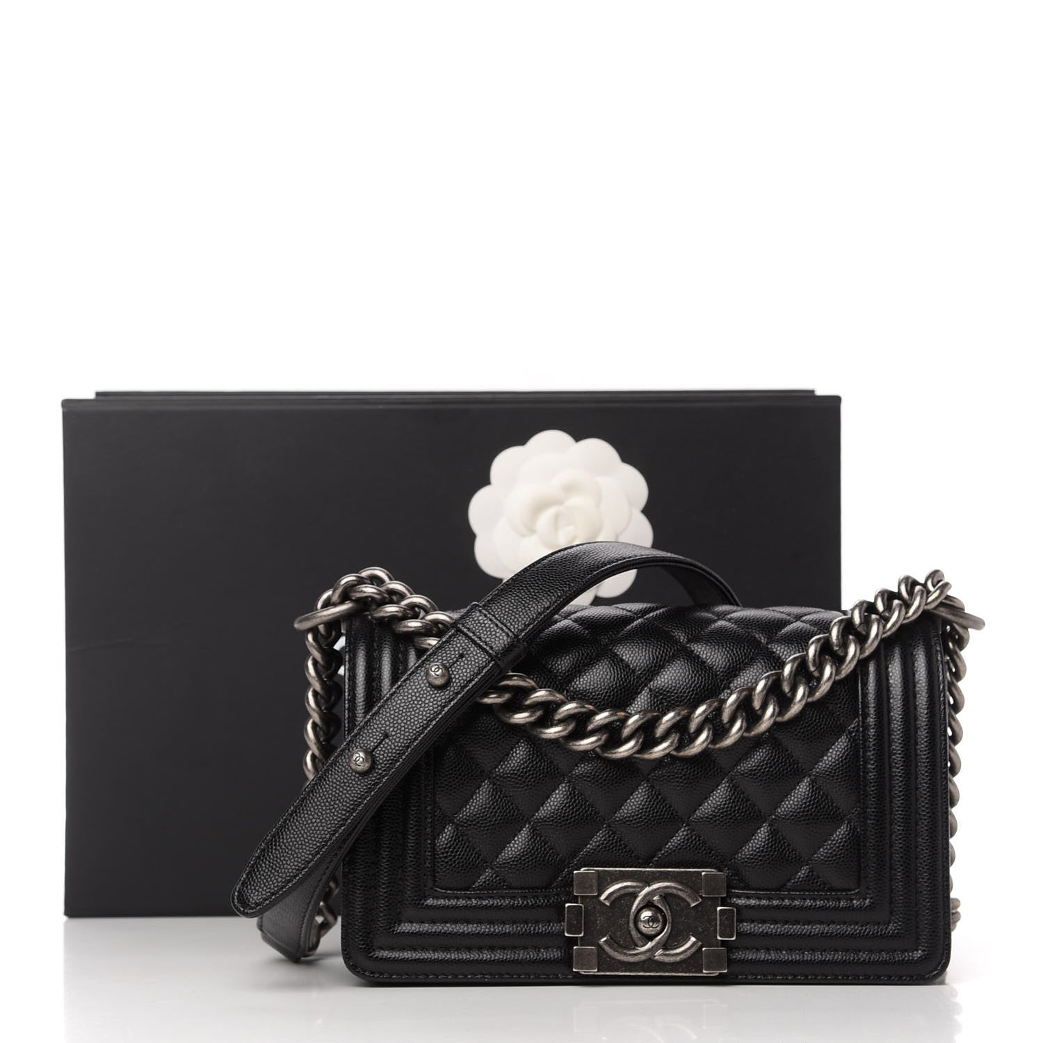 Chanel Caviar Quilted Small Boy Flap Black 11 of 11