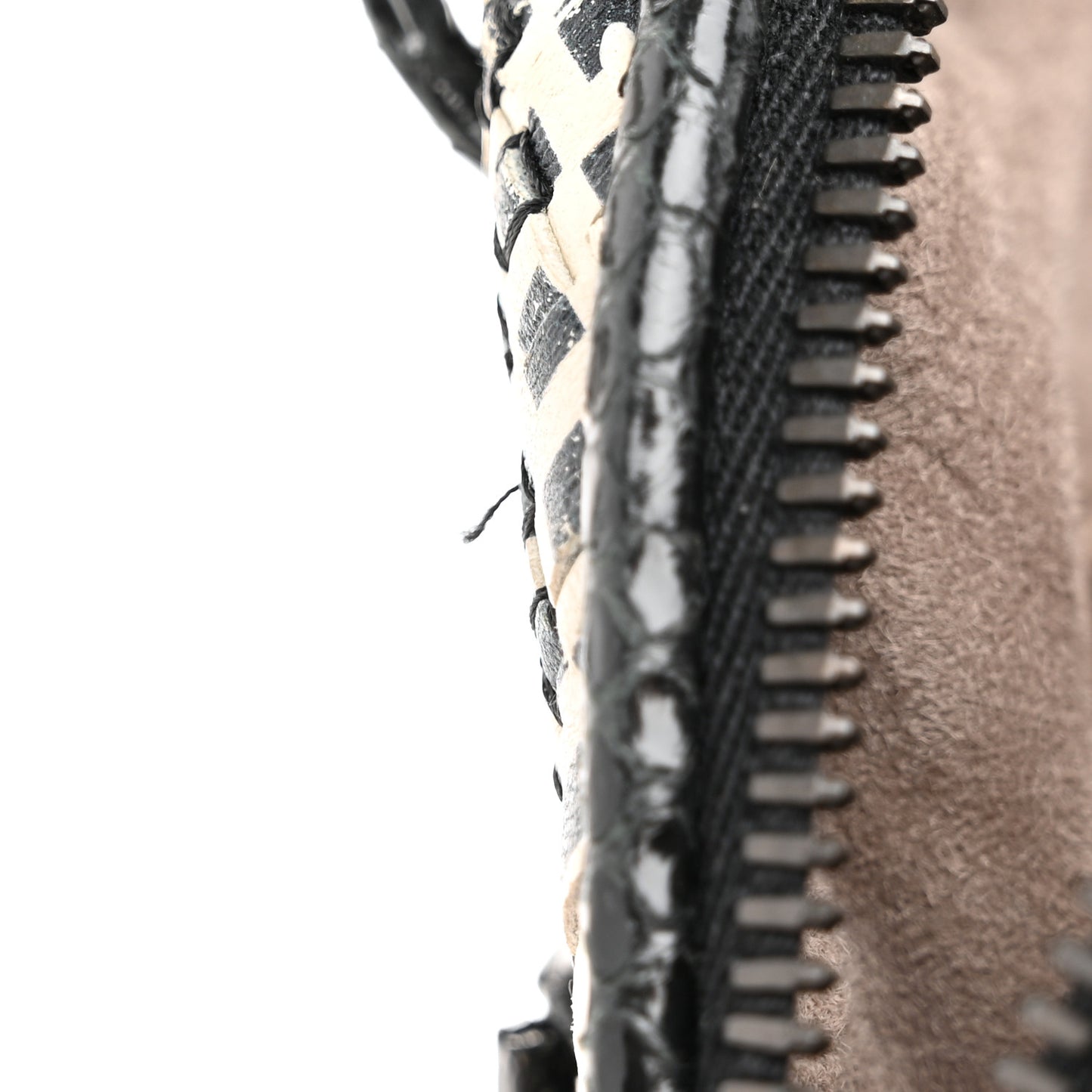 Nappa Ayers Cravaterria Intrecciato Nodini Bag Off White Black