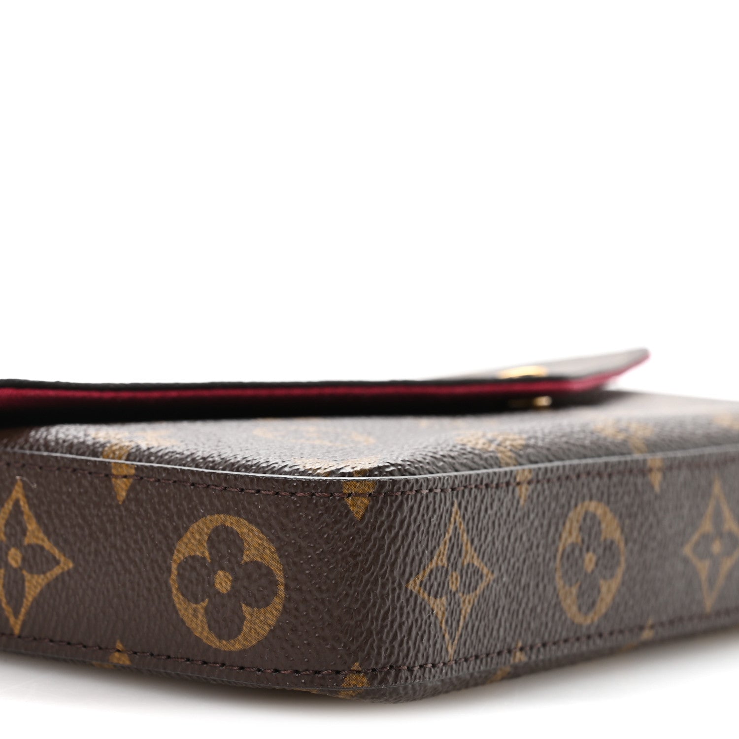 Louis Vuitton Monogram Pochette Felicie Chain Wallet Fuchsia 11 of 12