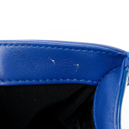 Chanel Patent Calfskin Quilted Small Plexiglass Boy Flap Blue 12 of 20