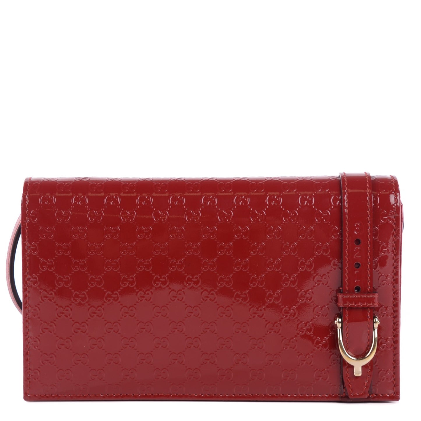 Patent Microguccissima Mini Nice Wallet Rose Bed