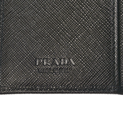 Prada Saffiano Corner Card Holder Black 6 of 8