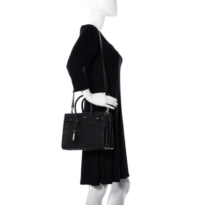 Saint Laurent Grained Calfskin Baby Sac De Jour Souple Black 2 of 9