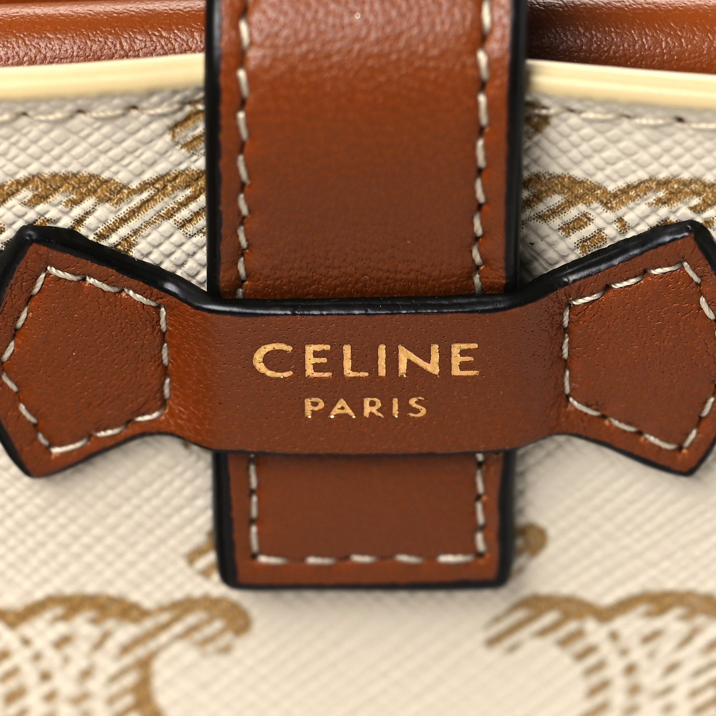 Canvas Triomphe Small Strap Wallet White