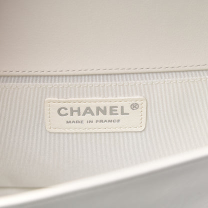 Chanel Calfskin Quilted Medium Boy Flap White 6 of 12