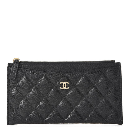 Chanel Caviar Quilted Classic Zip Pouch Black 1 of 10