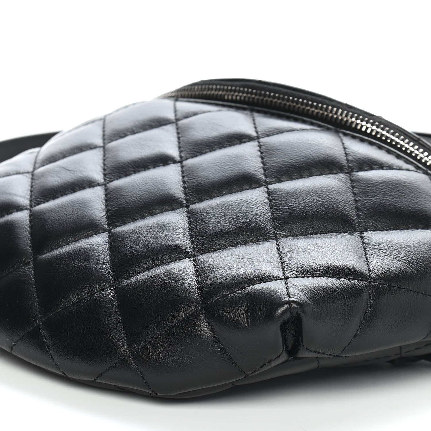 Chanel Calfskin Quilted Waist Belt Bag Black 9 of 9
