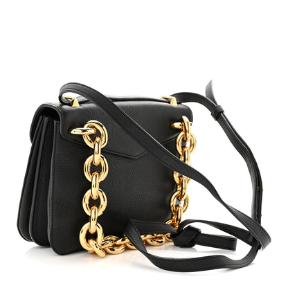 Bottega Veneta Calfskin Mount Envelope Bag Black 3 of 10
