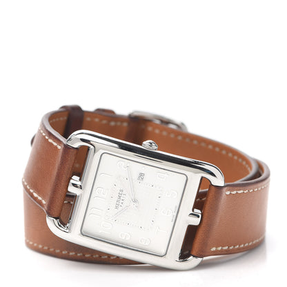 Hermes Stainless Steel Barenia 29mm Cape Cod Double Tour Quartz Watch Fauve 2 of 6