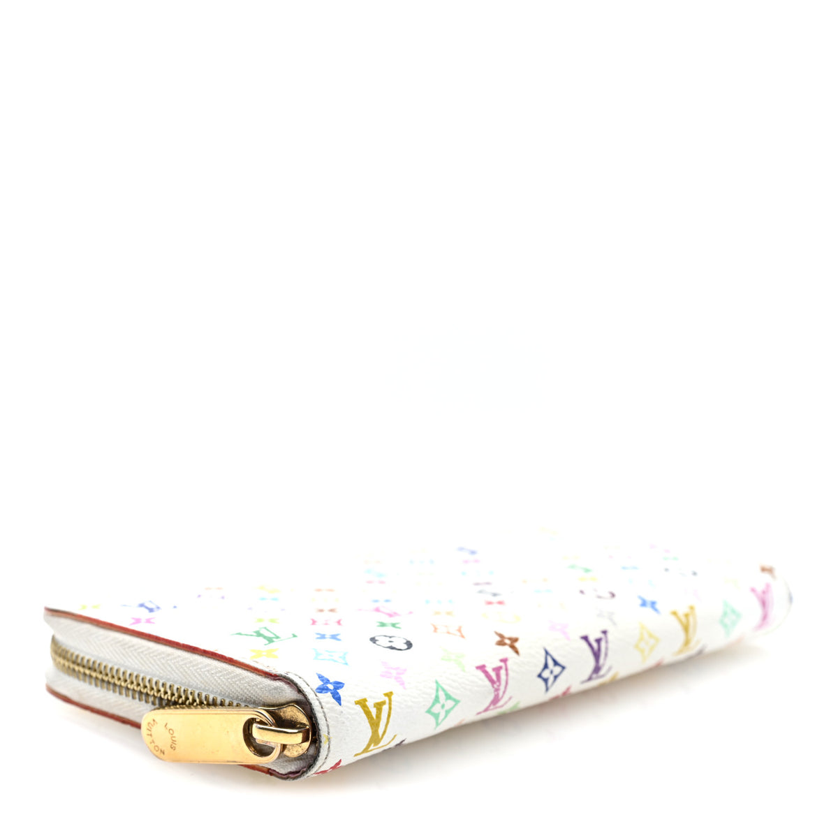 Louis Vuitton Monogram Multicolor Zippy Wallet White Litchi 4 of 7