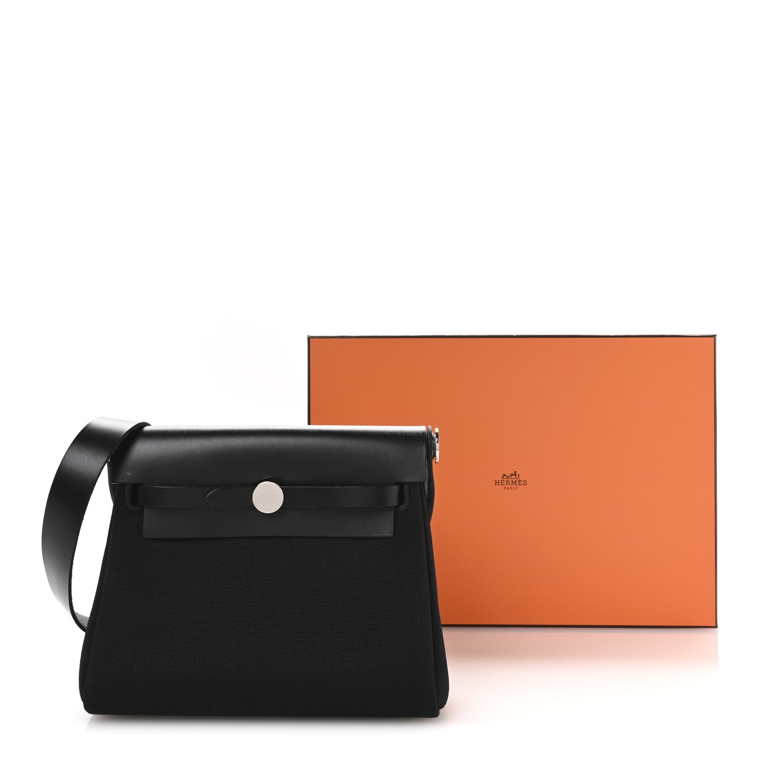 Hermes Military Toile Vache Hunter Herbag Zip Retourne 20 Black 11 of 11