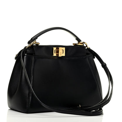 Fendi Nappa Mini Peekaboo Iconic Satchel Black 4 of 10