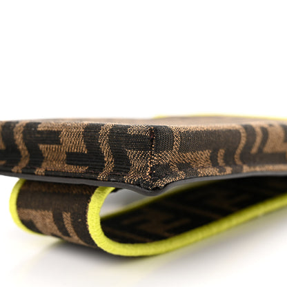 Fendi Fabric Jacquard FF 1974 Cell Pocket Strap You Tobacco Moro Giallo Fluo 9 of 10