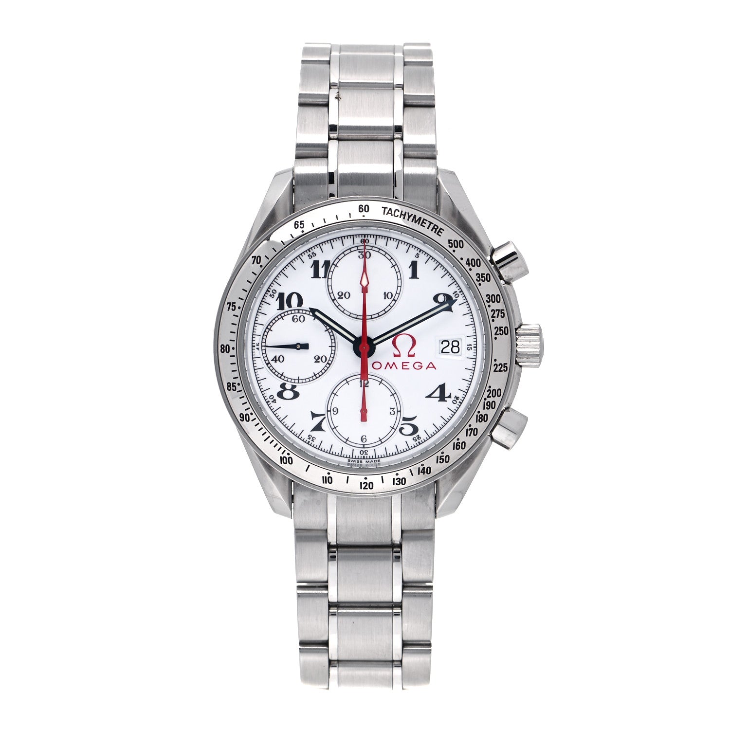 Omega Stainless Steel 39mm Speedmaster Date Olympic Series Automatic Watch White 3513.20.00 1 of 5