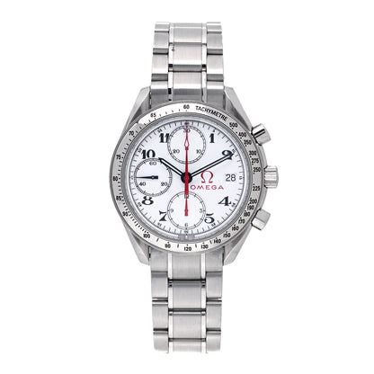 Omega Stainless Steel 39mm Speedmaster Date Olympic Series Automatic Watch White 3513.20.00 1 of 5