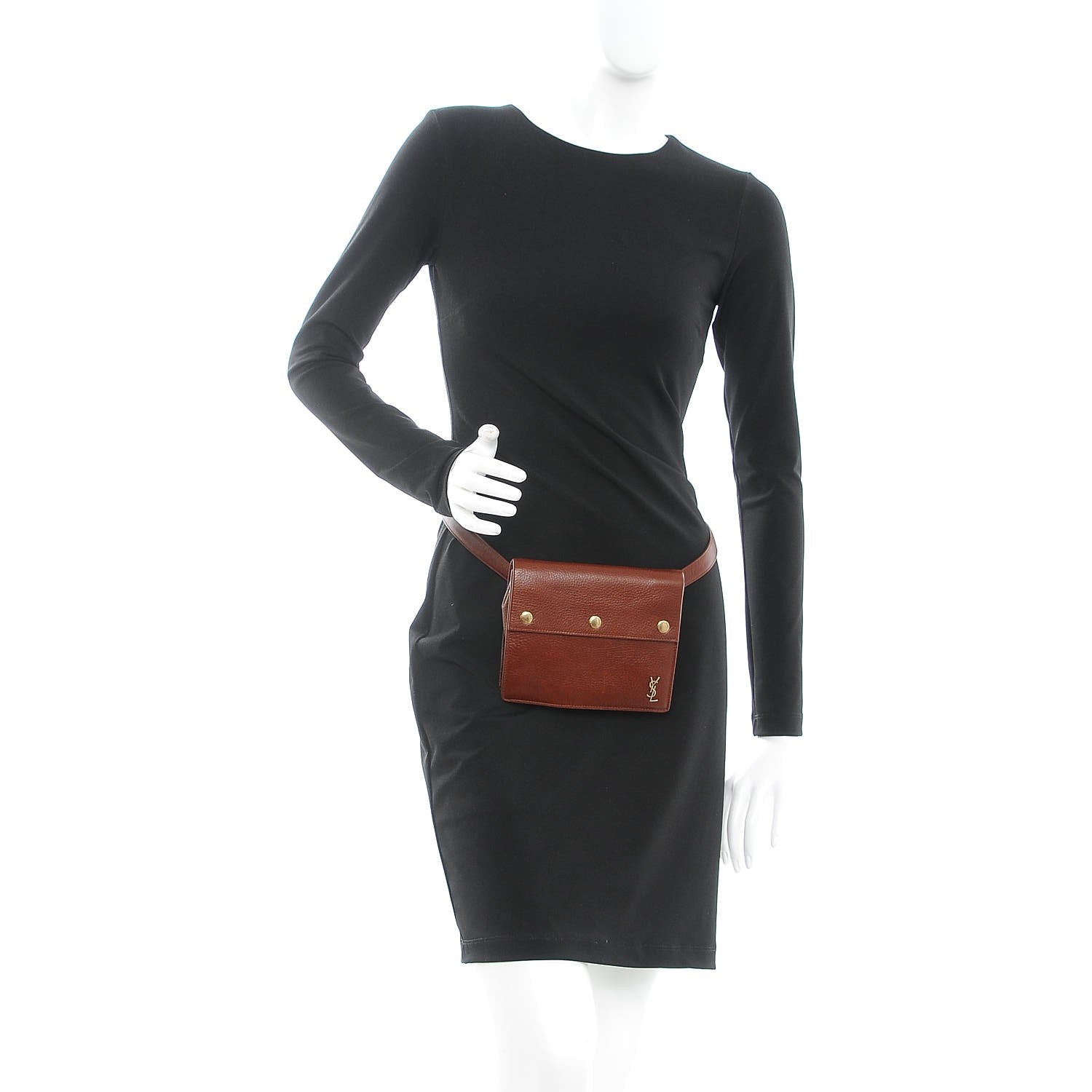 Saint Laurent Grained Calfskin Noe Belt Bag Cognac 2 of 8