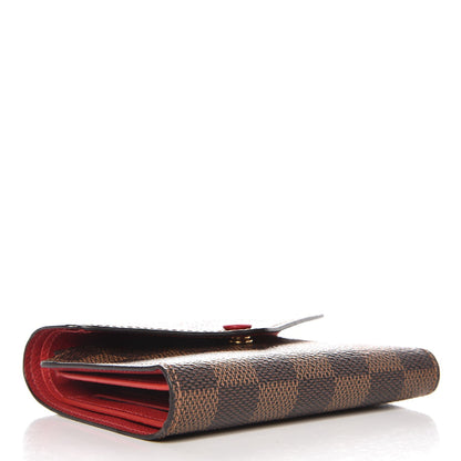 Louis Vuitton Damier Ebene Victorine Wallet Red 4 of 7