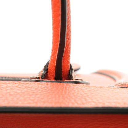 Celine Drummed Calfskin Nano Luggage Vermillion 10 of 10