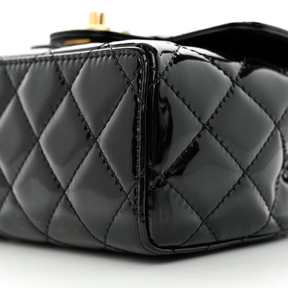Chanel Patent Quilted Mini Square Flap Black 10 of 10