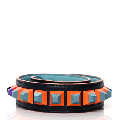 Fendi Calfskin Studded Strap You Navy Multicolor 2 of 3