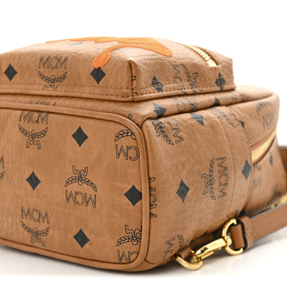 MCM Visetos X-Mini Stark Berlin Backpack Cognac 10 of 10